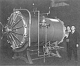 Pressurized steam sterilizer delivered to the Yahata Iron Mill (1936). 